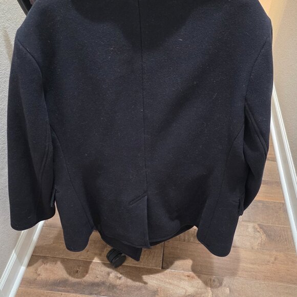 $350 Polo Ralph Lauren Peacoat Jacket Mens XL Navy Wool Blend Double Breasted - Picture 2 of 4